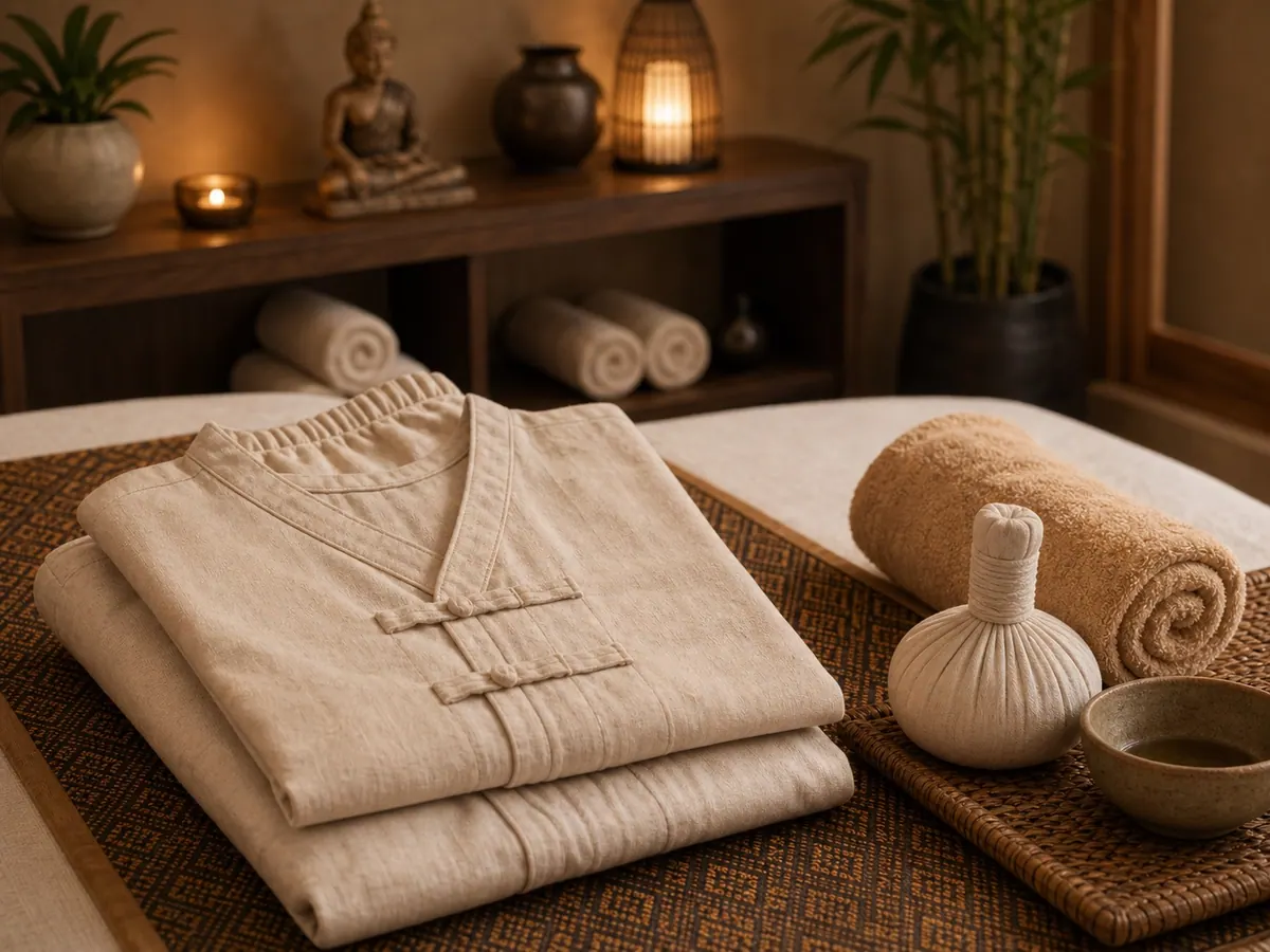 Illustration d’un massage thaï avec pression adaptée