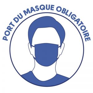 stickers port masque obligatoire autocollant GONG Paris | Massage Thaï Authentique | Tour-Eiffel | 75015