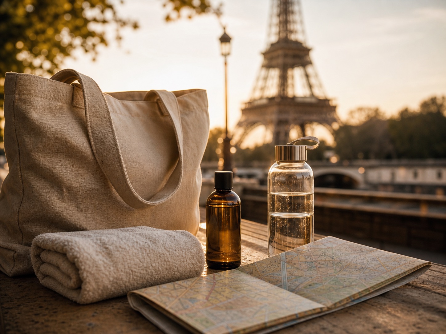 Illustration massage près de la Tour Eiffel à Paris